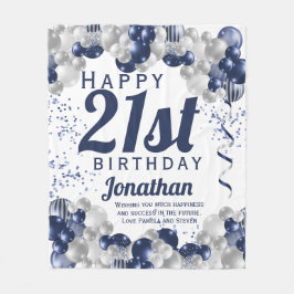 21:a födelsedag - flottbubblor fleecefilt