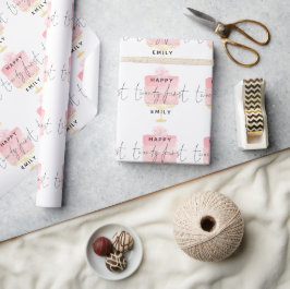 21:a födelsedag för den moderna Rosan Kake Mönster Presentpapper