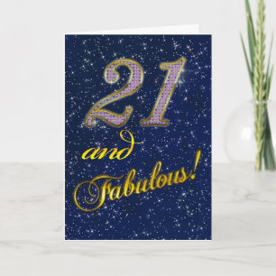 21:a födelsedag för någon Fabulous Kort
