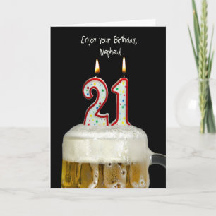 21:a födelsedag för Nephew Kort