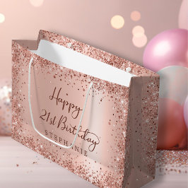 21:a födelsedag i det moderna Ro-Guld-Glitter