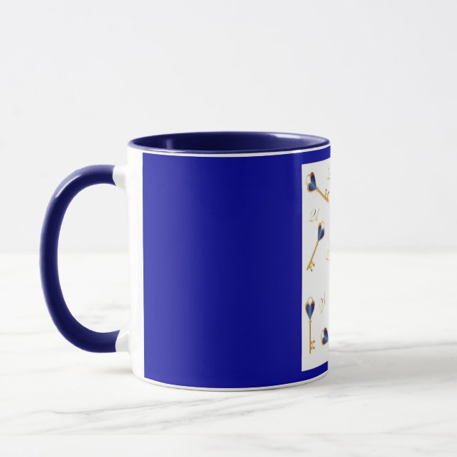 21:a födelsedag i nycklar mugg (Vänster)