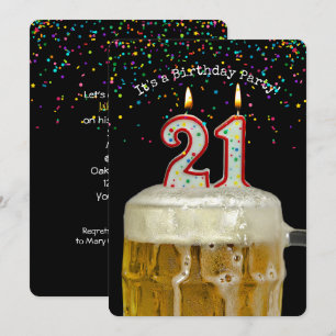 21:a födelsedag i Party Inbjudningar