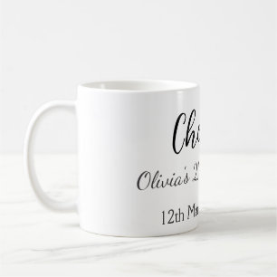 21:a födelsedag - lägg till namn-datum - minimalt kaffemugg