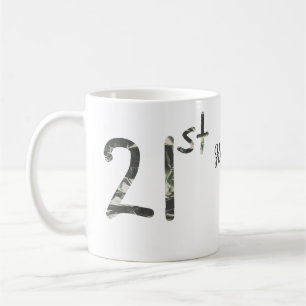 21:a födelsedag Lägg till svart mall för namn-datu Kaffemugg