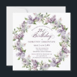 21:a födelsedag Lila Lilac Vår Flower Square Inbjudningar<br><div class="desc">Mjuka vattenfärgslilacs skapar en lila vårtid på söt 21:a födelsedag. Typografin tillför en estetisk elegant. Denna inbjudan finns både i traditionell kartong och i en nedladdningsbar version. Det är en del av Lila Vår Lilac Flower-samlingen. Du kan välja ett tema och sedan enkelt skapa ett unikt inbjudningspaket, välkomsttecken och party-dekorationer....</div>