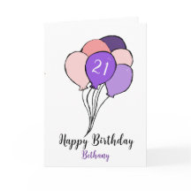 21:a födelsedag med ballonger