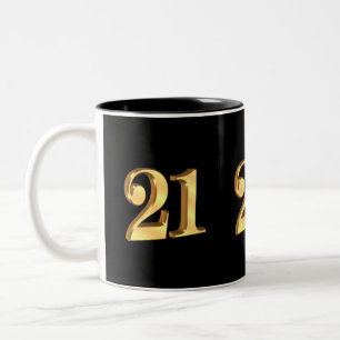 21:a födelsedag Mugg 3D-söknummer