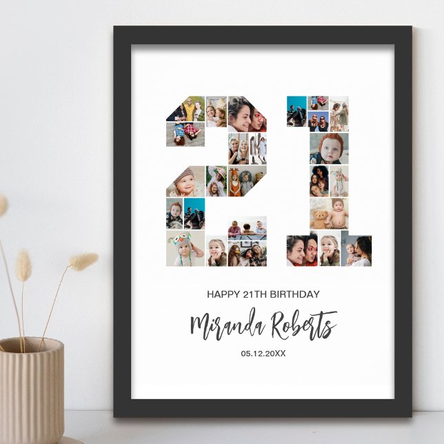 21:a födelsedag nummer 21 Anpassningsbarnas fotoko Poster (Skapare uppladdad)