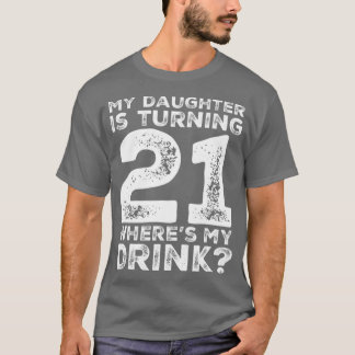 21:a födelsedag Pappa Mamma 21-åriga dottergåva T Shirt
