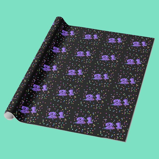 21:a födelsedag Papper omslagning av gåva Presentpapper (Skapare uppladdad)