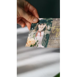 21:a födelsedag Party Blommigt String Light Photo Inbjudningar