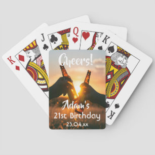 21:a födelsedag party killar bjuder öl casinokort