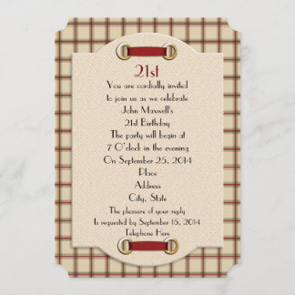 21:a födelsedag party:s formella inbjudan till män