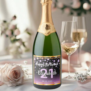 21:a födelsedag party svart lila diamanter glam