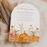 21:a födelsedag Pumpkin Wildblomma Fall Watercolor Inbjudningar<br><div class="desc">Pumpor är inkapslade i delikat guldfärgad gult och orange vilda blommor för att skapa en elegant estetisk. Hela texten är redigerbar så att du enkelt kan tränga in i ditt eget speciella humör.</div>