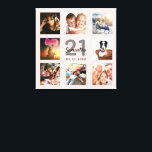 21:a födelsedag ro guld fotokollage namn canvastryck<br><div class="desc">En unik 21:a födelsedagspresent eller keepsaké som firar sitt liv med en kollage av 8 av dina foton. Lägg till bilder från hennes familj, vänner, sällskapsdjur, hobbieser eller drömresmål. Anpassa och lägg till namn, 21 år och ett datum. Grått och svart färgad brev. En chic med låg färgad och en...</div>