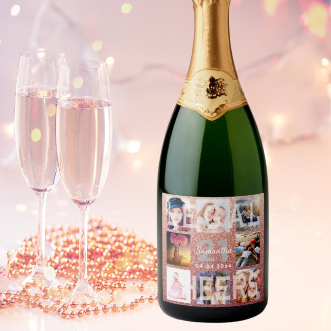21:a födelsedag ro guld legal glitter-foto namn (Skapare uppladdad)