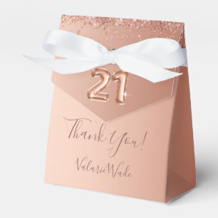 21:a födelsedag Sötens Rosa Tack Presentaskar