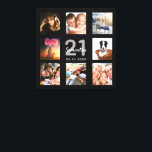 21:a födelsedag - svart, monogram anpassningsbar f canvastryck<br><div class="desc">En unik 21:a födelsedagspresent eller keepsaké som firar sitt liv med en kollage av 8 av dina foton. Lägg till bilder från hennes familj, vänner, sällskapsdjur, hobbieser eller drömresmål. Anpassa och lägg till namn, 21 år och ett datum. Grått och vit färgad brev. Chicens svarta bakgrund. Den här arbetsytan finns...</div>