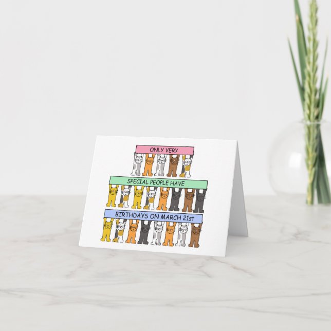 21:a födelsedag - Tecknader Kort (Framsida)