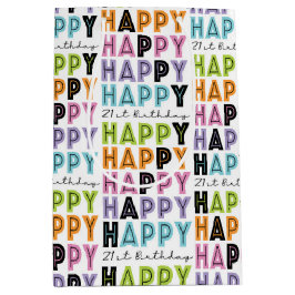 21:a födelsedagans färgstarka block och skripttyp