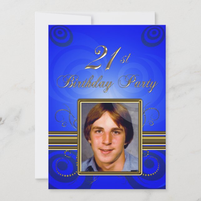 21:a födelsedagarinbjudan inbjudningar (Framsida)