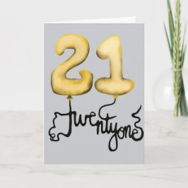 21:a födelsedagarkortet kort