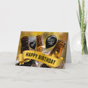 21:a födelsedagelagen Lusen öl med Namn Kort