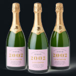21:a födelsedagen 2002 Lägg till Namn Rosa Grått<br><div class="desc">Personlig Födelsedag lägg till ditt namn och årsmärkta vin. Redigera namn och år med den angivna mallen. En underbar födelsedagsfest för rosa av anpassningsbar. Fler gåvor och party-förråd finns tillgängliga med utformningen "standardinställningar" i butiken.</div>
