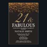 21:a födelsedagen 21:a och Fabulous Guld Glitter Inbjudningar<br><div class="desc">21:a födelsedagsinbjudan. Tjugo och Fabulous. Svarta och Guld. Guld Glitter. Vuxens Födelsedagsfest. För manar eller Kvinnor.
Om du vill göra ytterligare anpassningar klickar du på knappen Anpassa och användor verktygen som är utformat för att ändra mallen.</div>