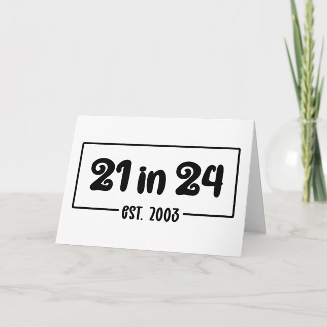 21:a födelsedagen 21:e födelsedagen 24:e födelseda kort (Framsida)