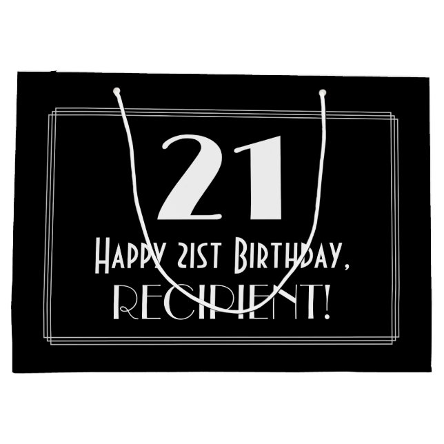 21:a födelsedagen: Art Deco Inspired Stil "21", Na (Baksidan)