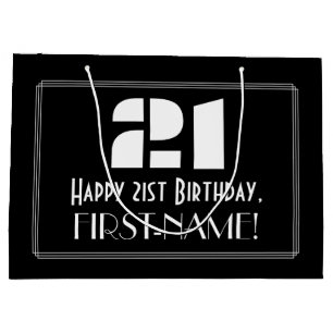 21:a födelsedagen ~ Art Deco Inspired Titta "21" +