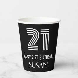 21:a födelsedagen - Art Deco Inspired Titta "21" +