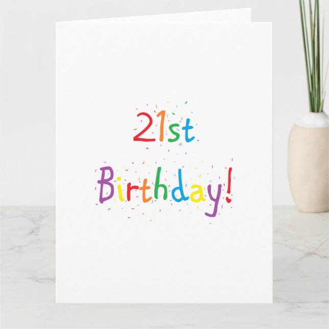 "21:a födelsedagen" Big Greeting Card Kort (Framsida)
