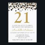 21:a födelsedagen Black Guld Glitter Gnistra Confe Inbjudningar<br><div class="desc">Fira din födelsedagskalender med den här 21:a födelsedagen Black Guld Glitter Gnistra Confetti Design Suite.</div>