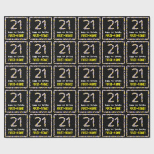 21:a födelsedagen: Blommigt Flowers Number, eget n Presentpapper