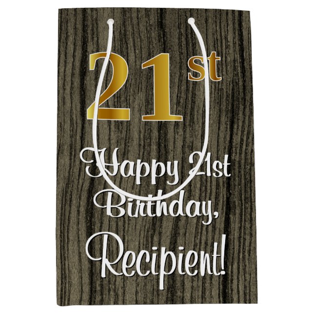 21:a födelsedagen: Elegant Faux Guld look #, Faux  (Framsidan)