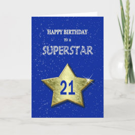 21:a födelsedagen för en superstjärna kort