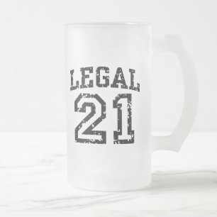 21:a födelsedagen frostat ölglas