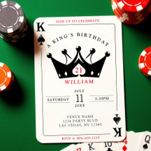 21:a födelsedagen Kung av Spades Casino Poker Card