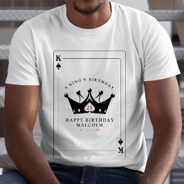 21:a födelsedagen Kung av Spades Casino Poker Card T Shirt
