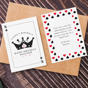 21:a födelsedagen Kung av Spades Casino Poker Card Tack Kort
