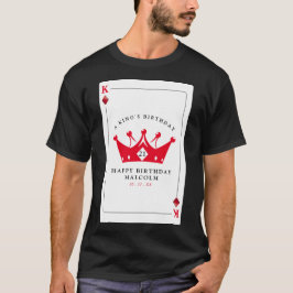 21:a födelsedagen Kung på Diamonds kasinokort T Shirt