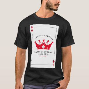 21:a födelsedagen Kung på Diamonds kasinokort T Shirt