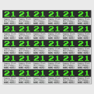 21:a födelsedagen - Nerdy/Geeky Stil 21 och Namn Presentpapper