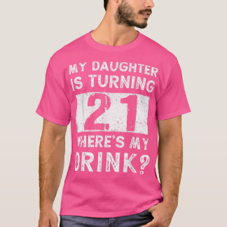 21:a födelsedagen Pappa Mamma 21-åriga dotterdotte T Shirt