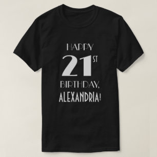 21:a födelsedagen Party - Art Deco Inspired look T Shirt