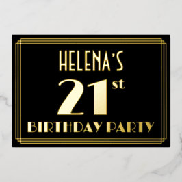 21:a födelsedagen Party: Art Deco Titta "21", w/Na